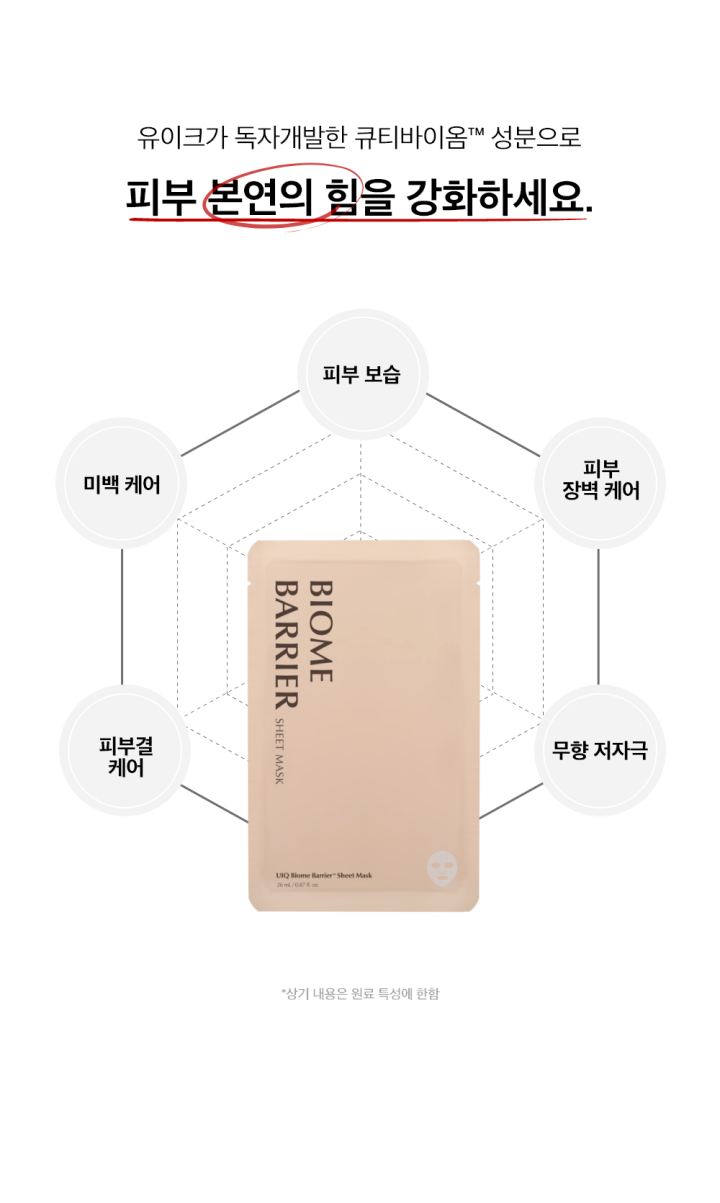 UIQ BIOME BARRIER SHEET MASK 【25枚×2】 UIQ Biome Barrier™ Sheet Mask | Ingredients & Benefits
