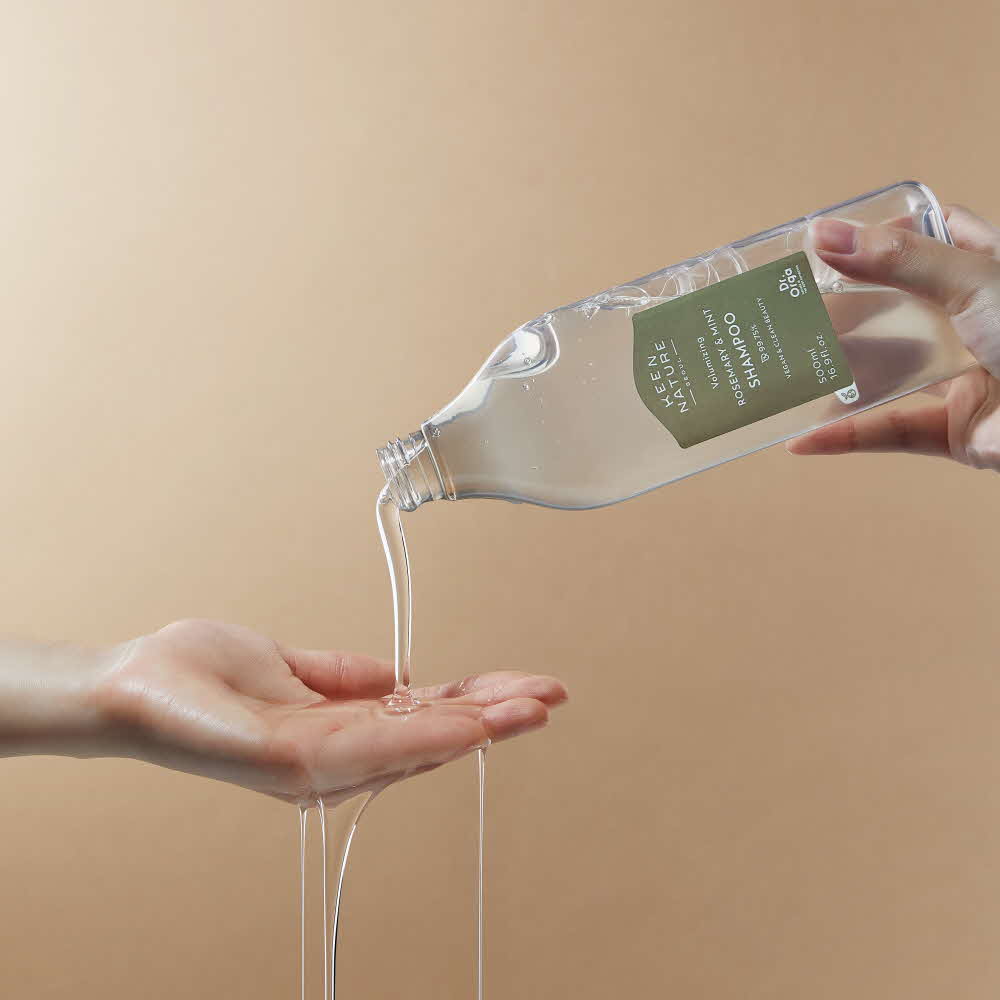 Champú natural vegano de romero y menta