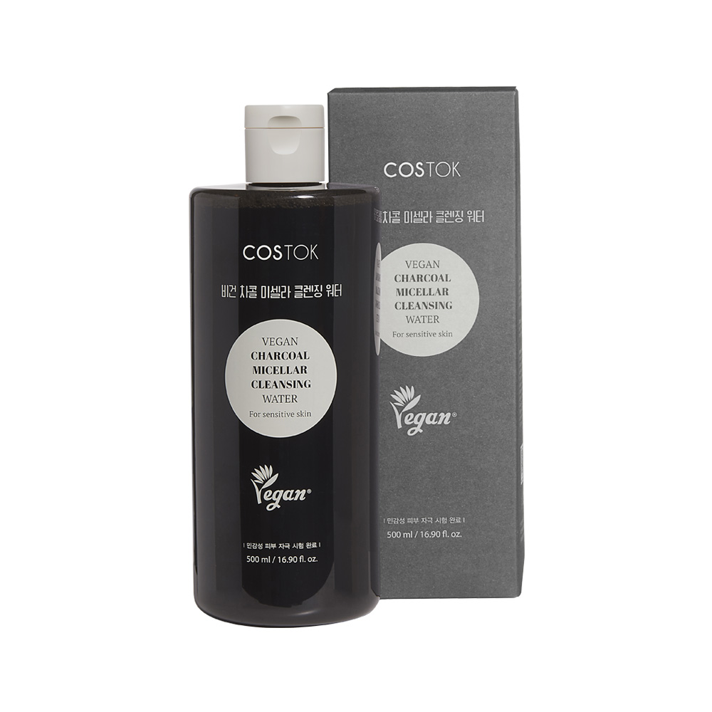 Agua limpiadora micelar de carbón vegetal