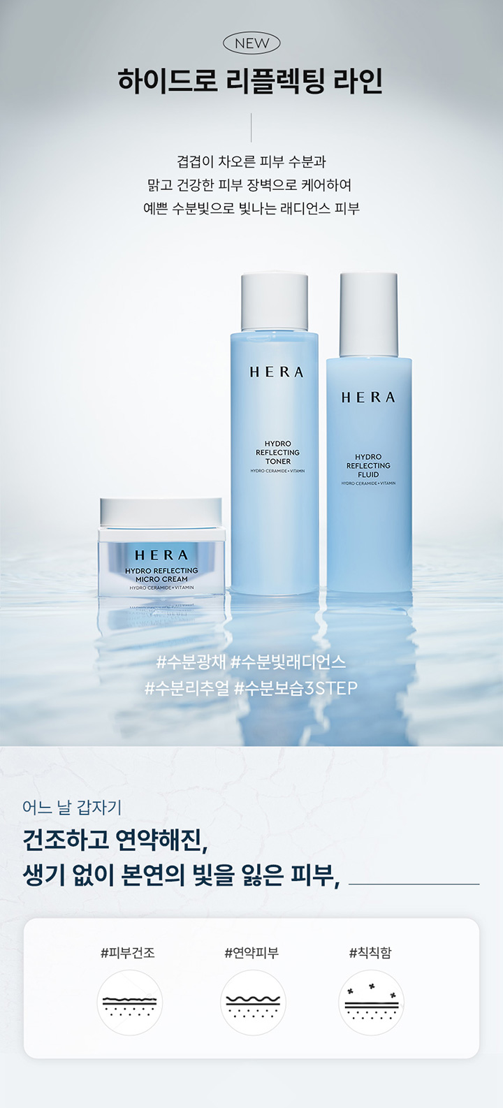 HERA HYDRO REFLECTING TONER | Hwahae Global
