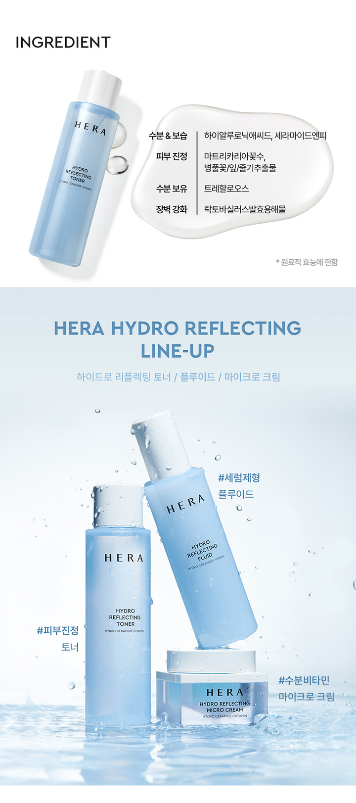 HERA HYDRO REFLECTING TONER | Hwahae Global