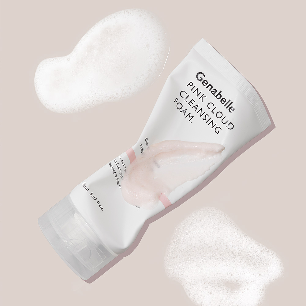 粉红云朵洁面泡沫