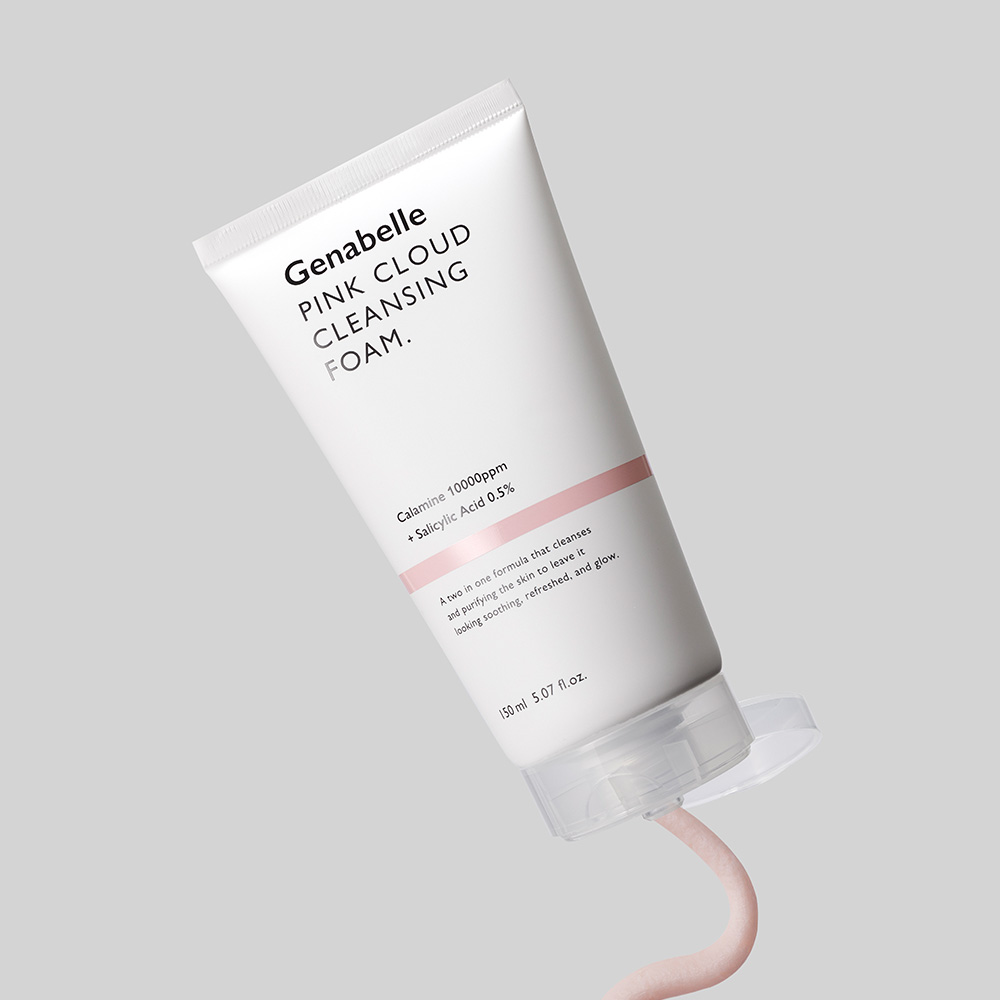 粉红云朵洁面泡沫