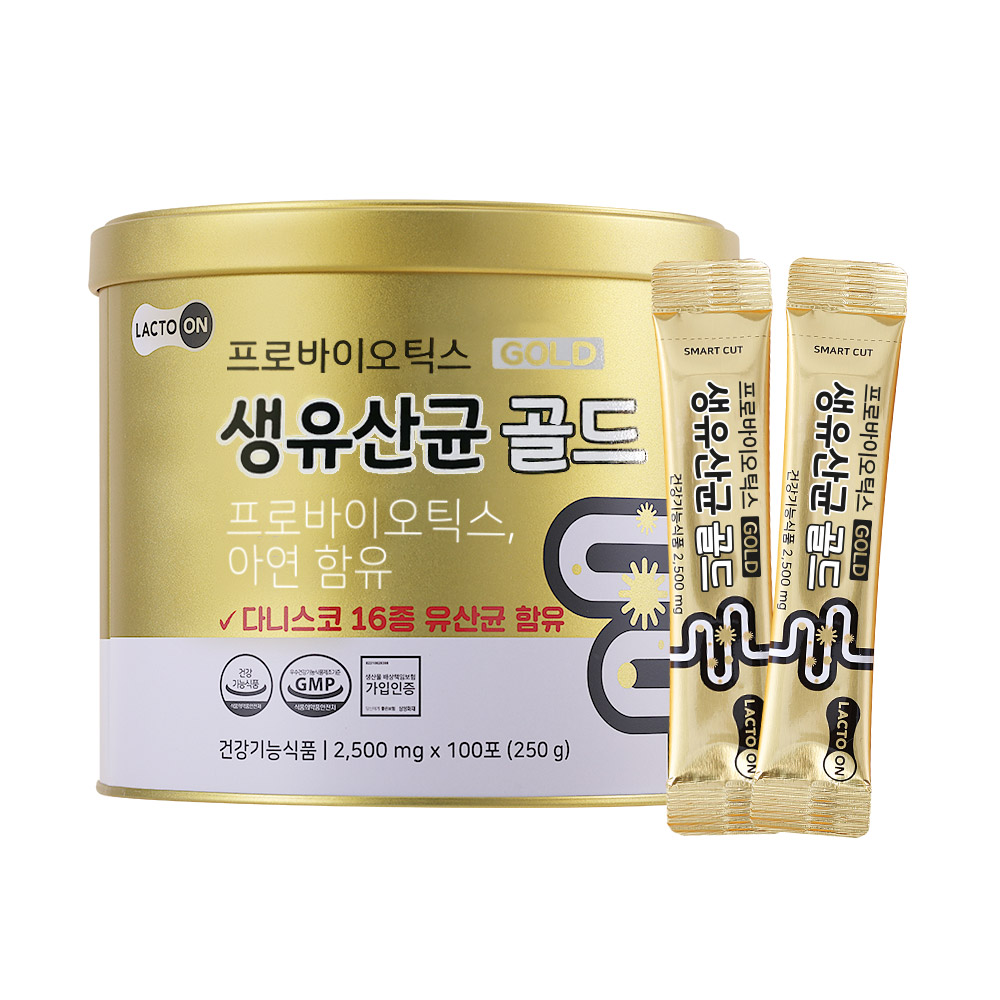 락토온 프로바이오틱스 생유산균 골드 2.5g 100포 (100일분)
