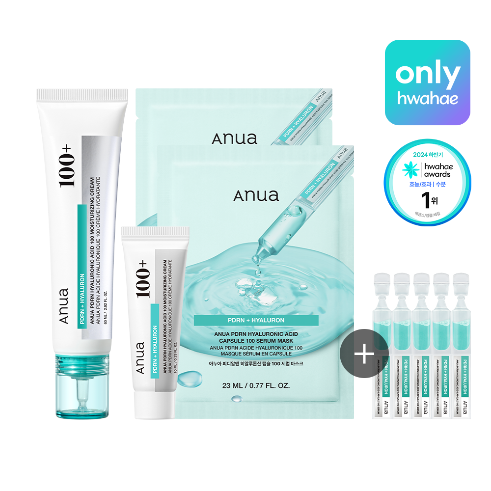 피디알엔 히알루론산 캡슐100 크림 기획(60ml+10ml+마스크팩 2매+세럼1ml*5개)