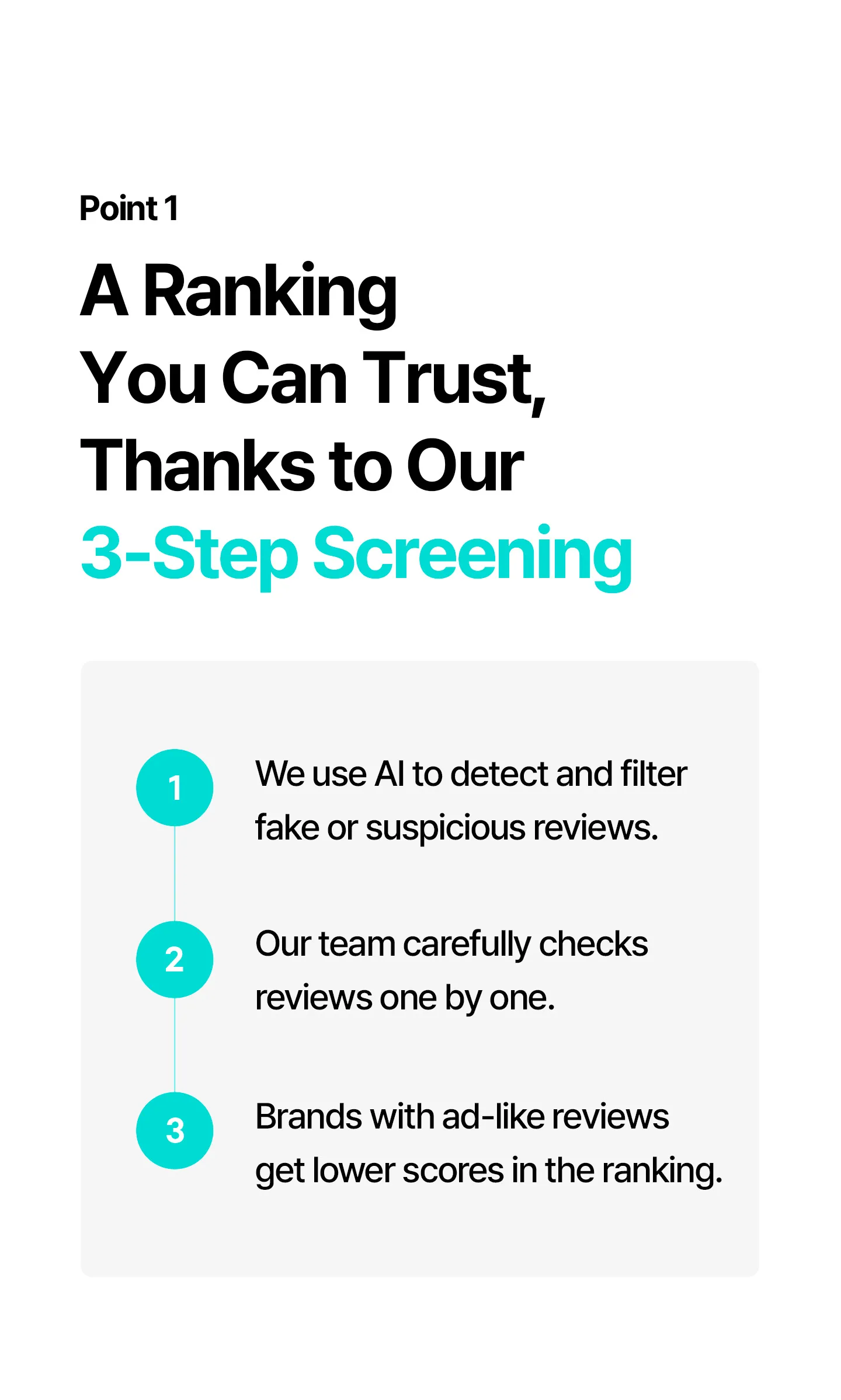 1. Users gain trust through reviews, purchase products, and repeatedly use Hwahae. Reviews play a crucial role in purchase decisions.