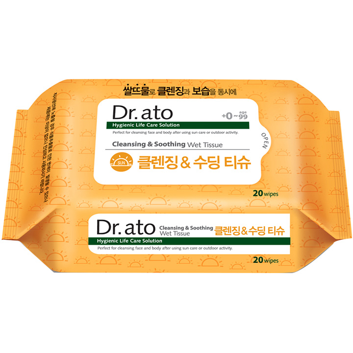 德拉托 矿物淘米水清洁舒缓湿巾