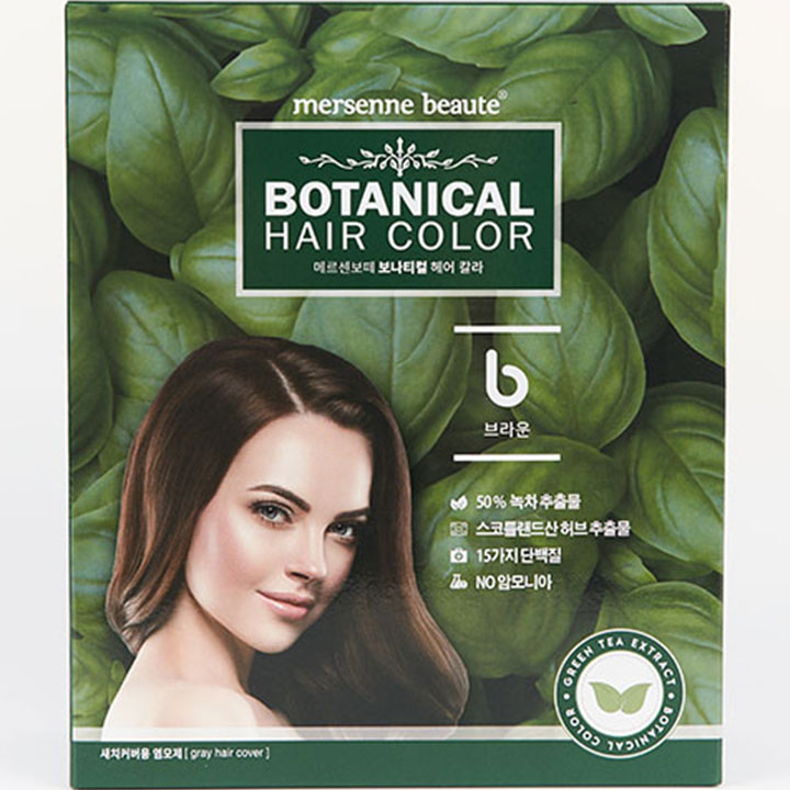 HAIR BEAUTE BOTANICAL ダークブラウン mersennebeaute Botanical hair color dye [Brown] | Hwahae Global