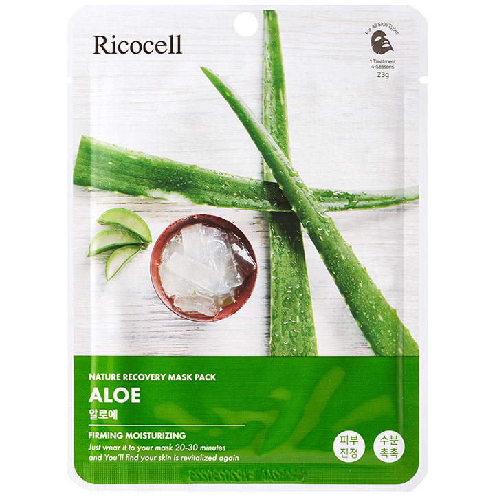 Ricocell Aloe シートマスク プランエス Ricocell Aloe シートマスク プランエス Ricocell ALOE