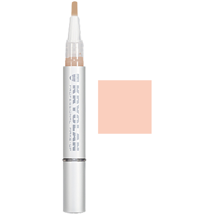 Corrector con pincel en rosa claro