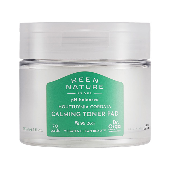 pH-balanced HOUTTUYNIA CORDATA CALMING TONER PAD