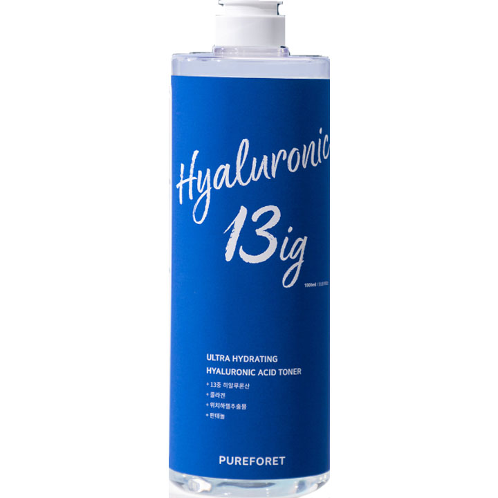 Tónico de alto volumen para la piel con ácido hialurónico ligeramente ácido e hidratante