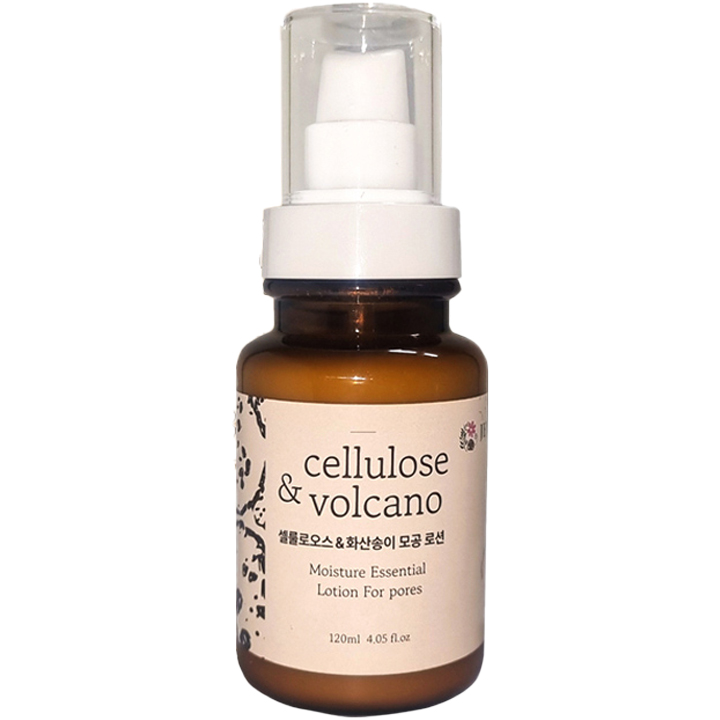 Loción para poros de celulosa y piña volcánica