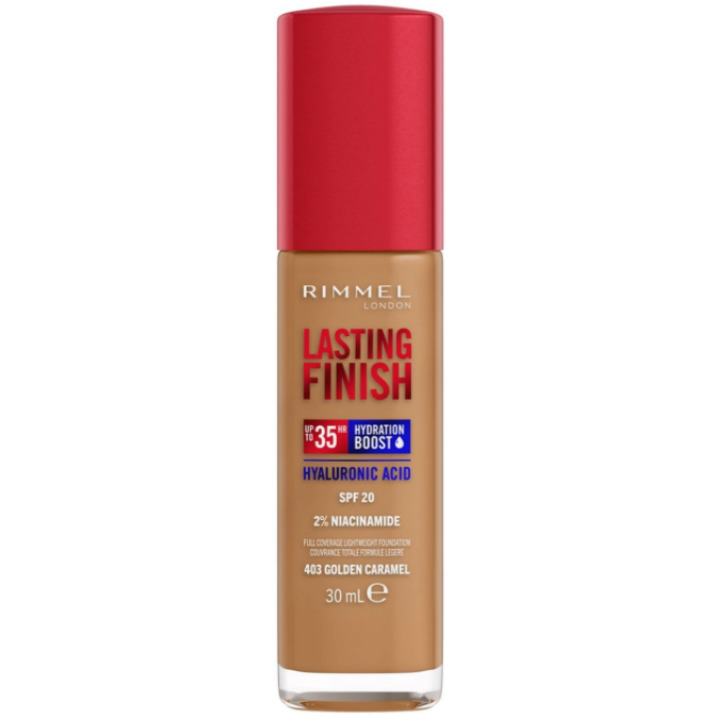 RIMMEL Lasting Finish 35 Hour Foundation [SPF20] [403 Golden Caramel ...