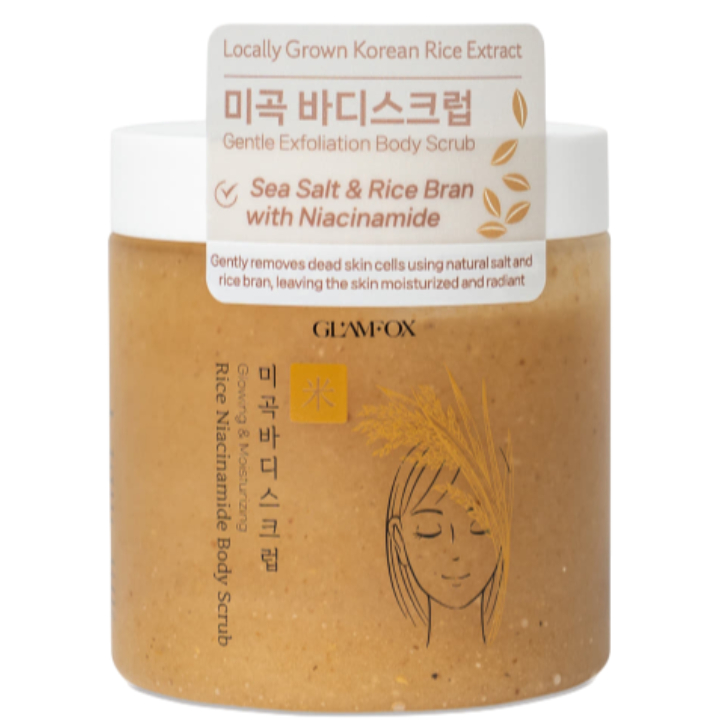 GLAMFOX Rice Niacinamide Body Scrub Hwahae Global glamfox-rice-niacinamide-body-scrub-hwahae-global