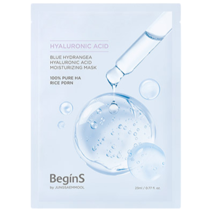 [BeginS by JUNGSAEMMOOL] Blue Hydrangea Hyaluronic Acid Moisturizing Mask (5p)