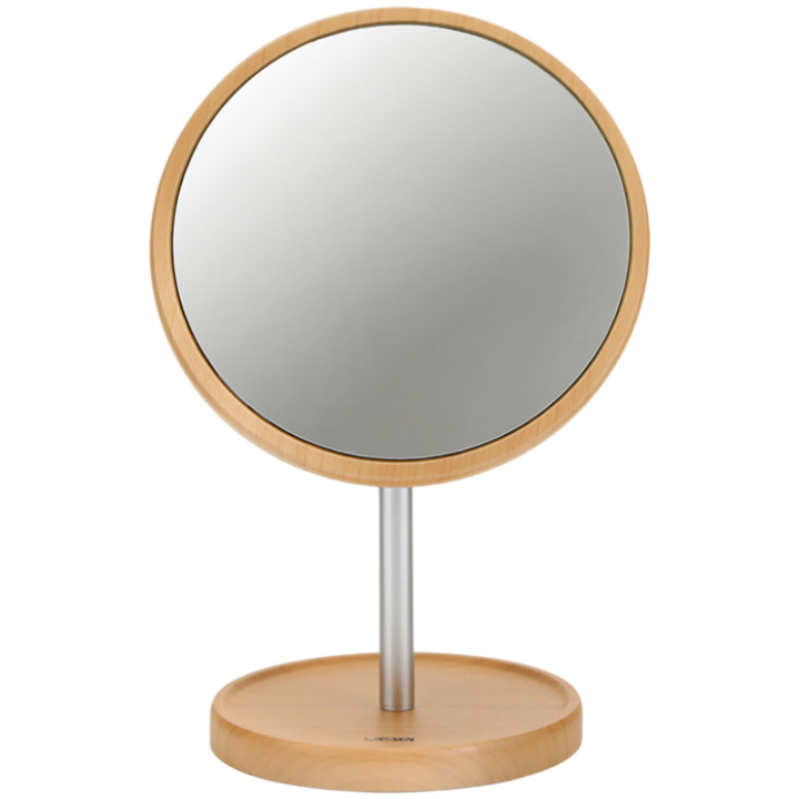 Bandeja redonda de madera Espejo de sobremesa