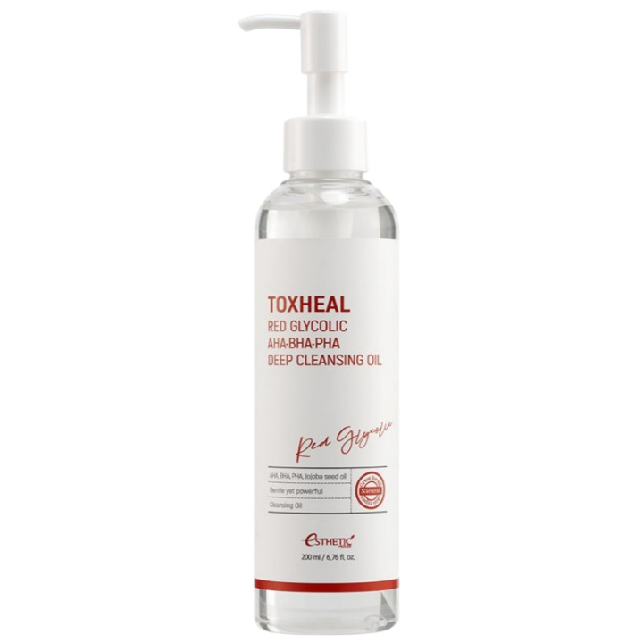 esTHETICHOUSE TOXHEAL RED GLYCOLIC AHA.BHA.PHA DEEP CLEANSING OIL ...