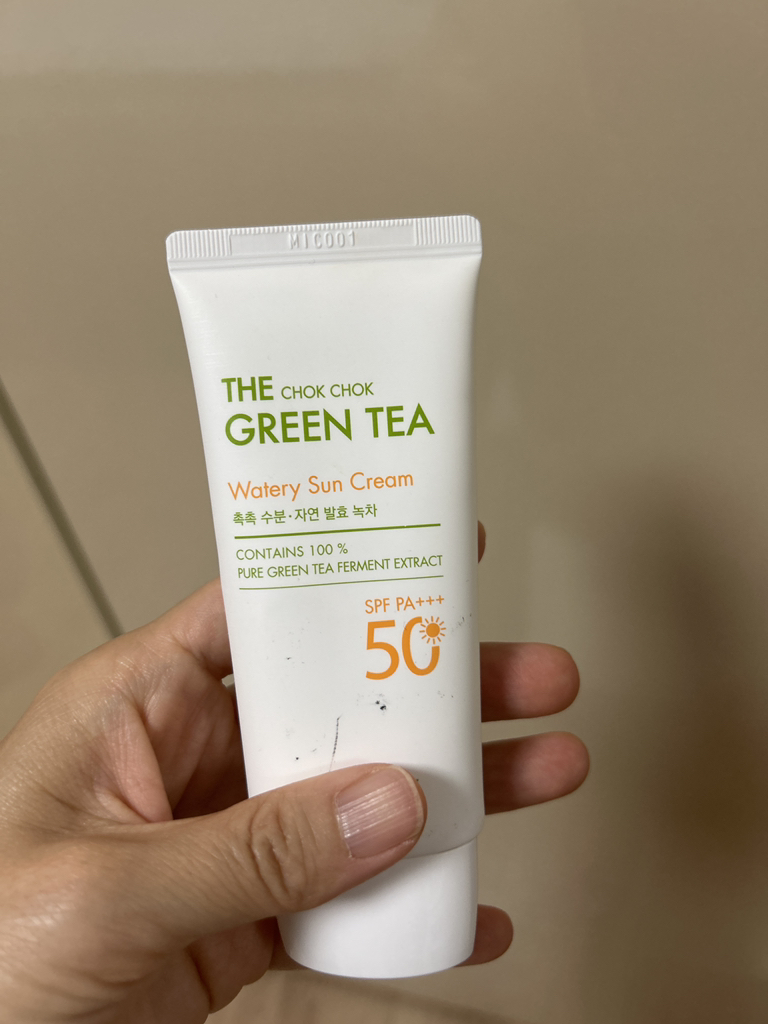 TONYMOLY THE CHOK CHOK GREEN TEA Watery Sun Cream [SPF50+/PA+++] review image