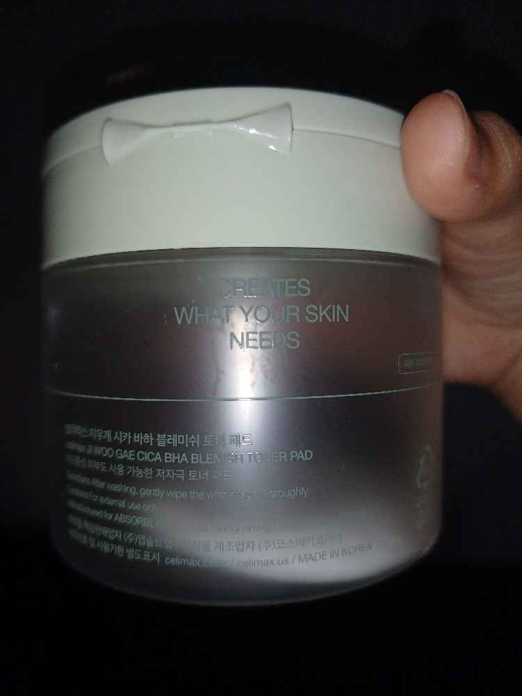 celimax JI WOO GAE CICA BHA BLEMISH TONER PAD review image