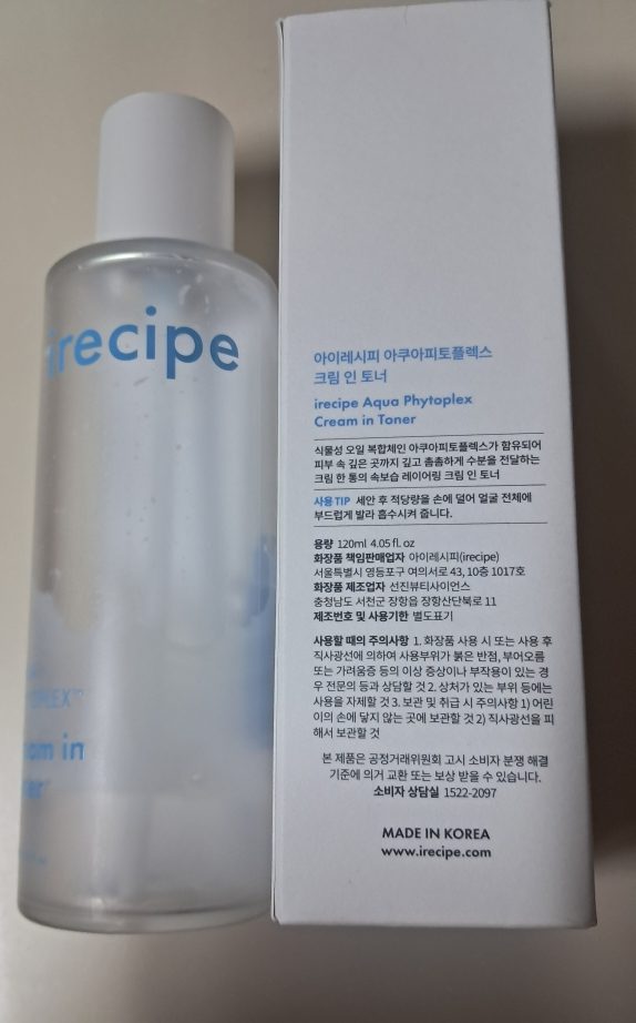 아이레시피 (irecipe) 아쿠아 피토플렉스 크림 인 토너 review image