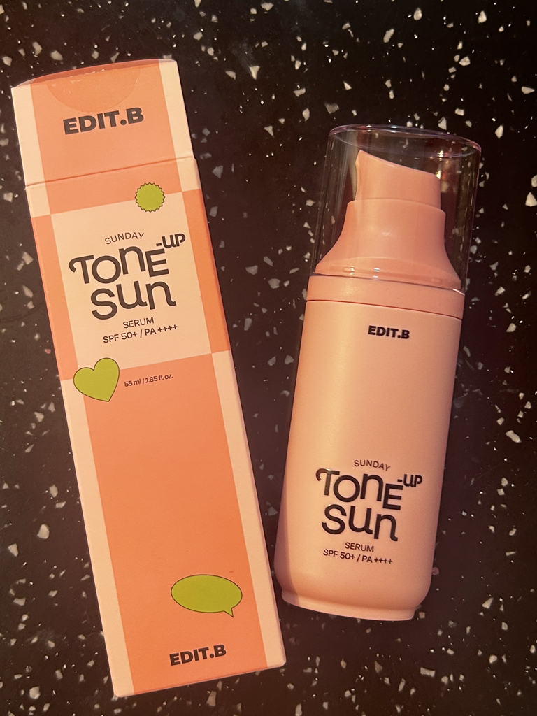 에딧비 (EDIT.B) 선데이 선세럼  [SPF50+/PA++++] [톤업/핑크] review image