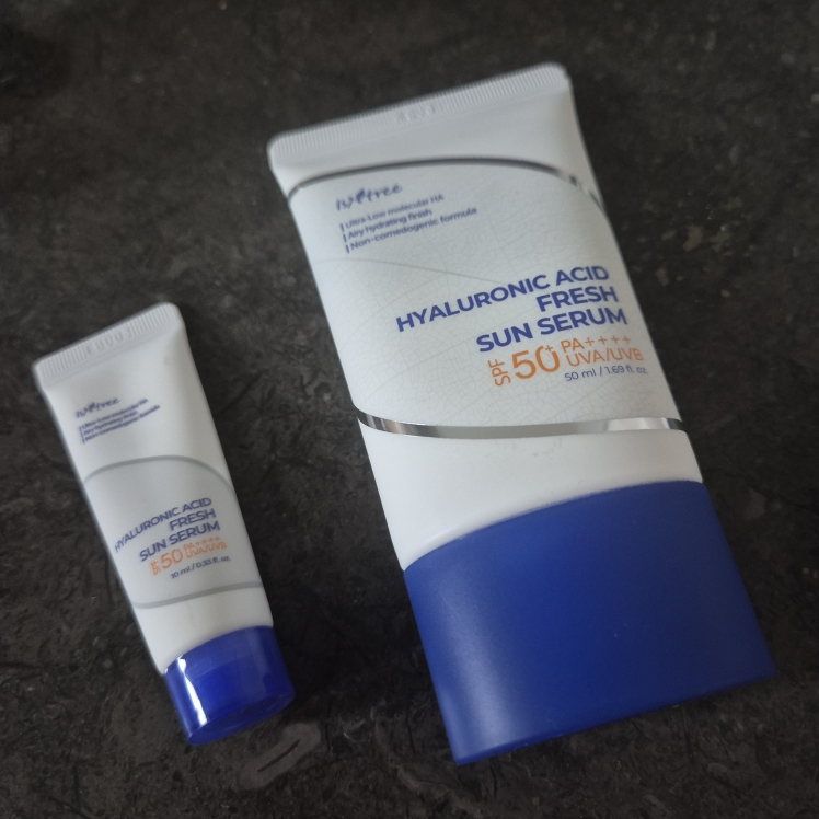 Real user review photo of Hyaluronic Acid Fresh Sun Serum [SPF50+/PA++++]