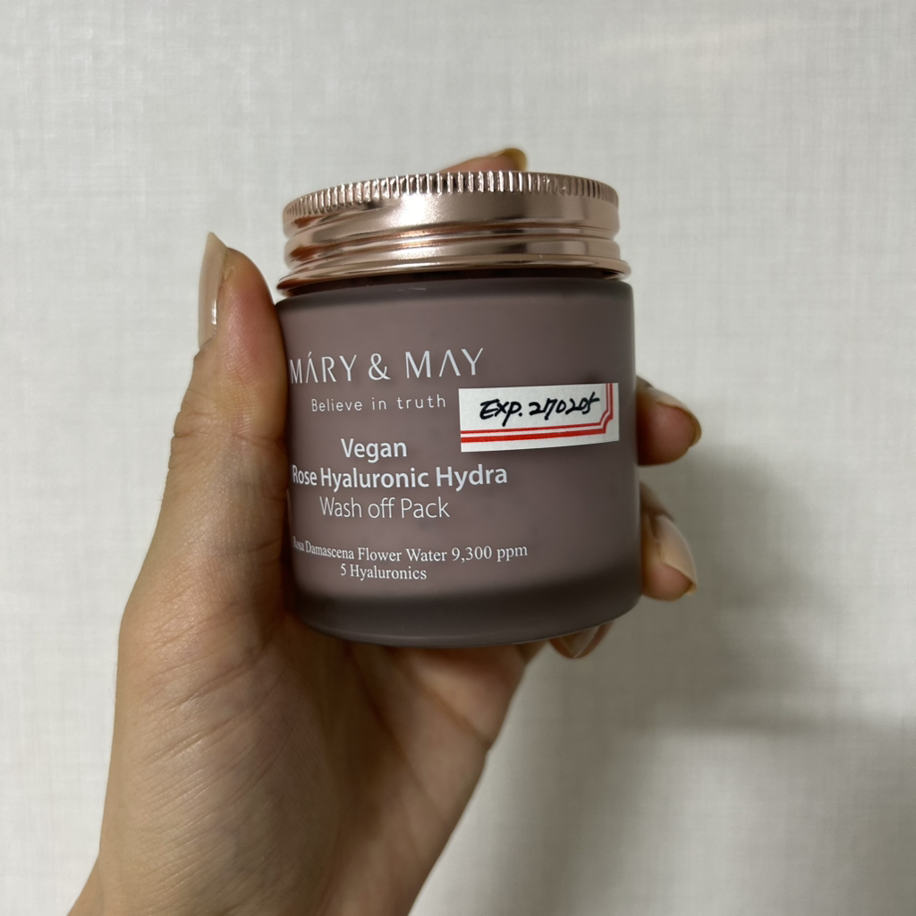 마리엔메이 (MARY&MAY) 비건 로즈 히알루로닉 하이드라 워시오프팩 review image