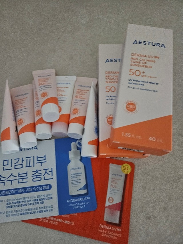 Real user review photo of DERMA UV365 RED CALMING TONE-UP SUNSCREEN [SPF50+/PA++++]