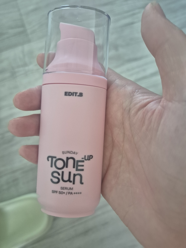 에딧비 (EDIT.B) 선데이 선세럼  [SPF50+/PA++++] [톤업/핑크] review image