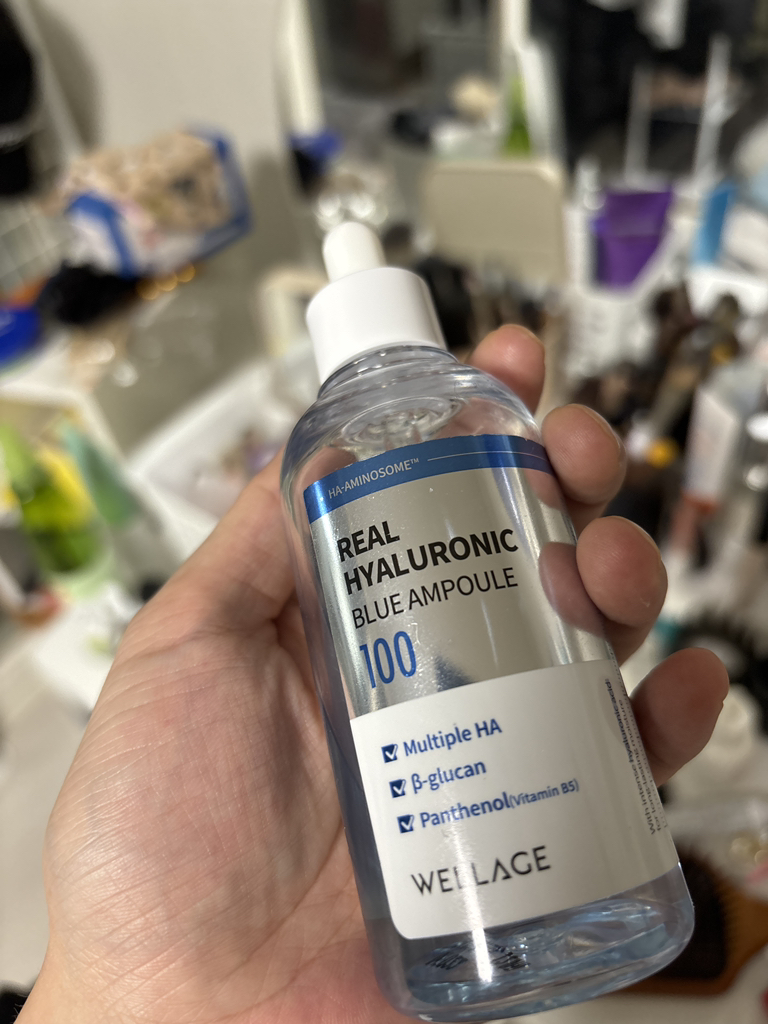 真正玻尿酸蓝色安瓿面膜的真实用户使用照片
