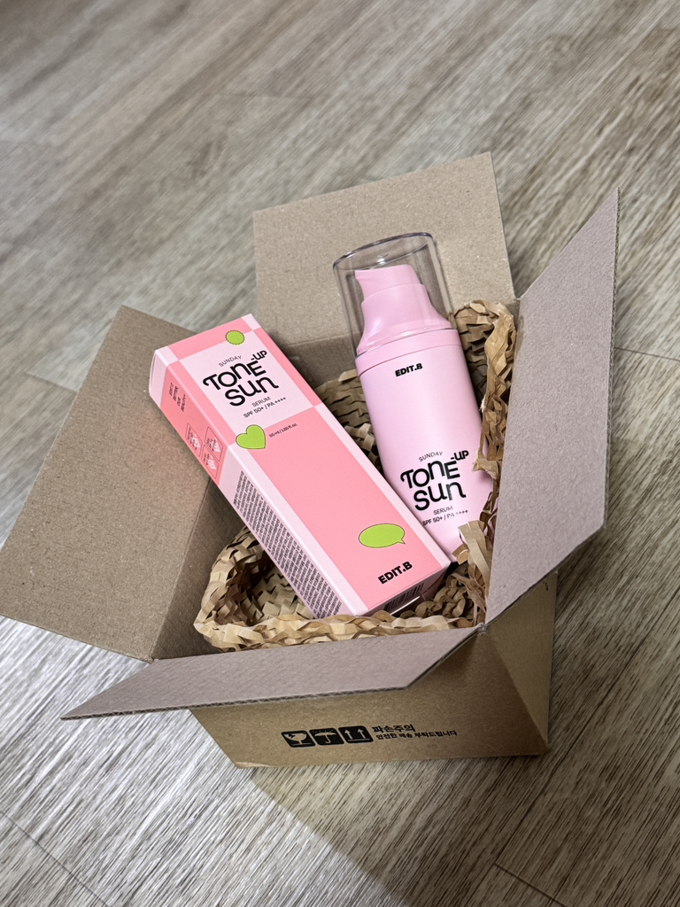 에딧비 (EDIT.B) 선데이 선세럼  [SPF50+/PA++++] [톤업/핑크] review image