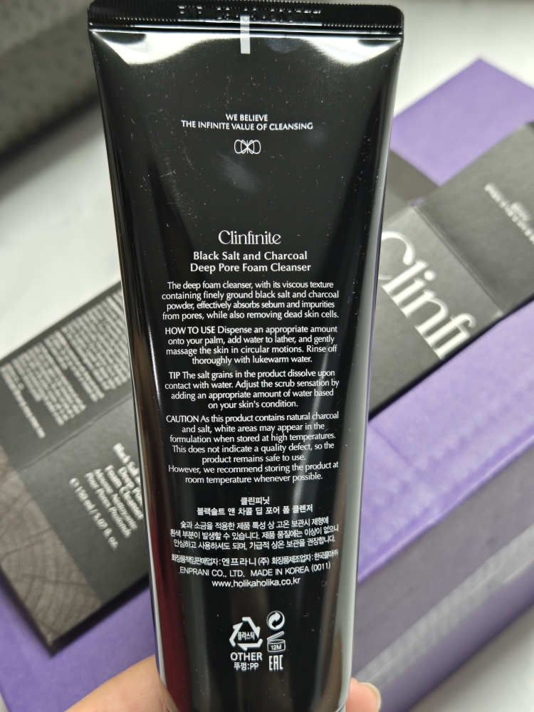 클린피닛 (Clinfinite) 블랙솔트 앤 차콜 딥 포어 폼 클렌저 review image