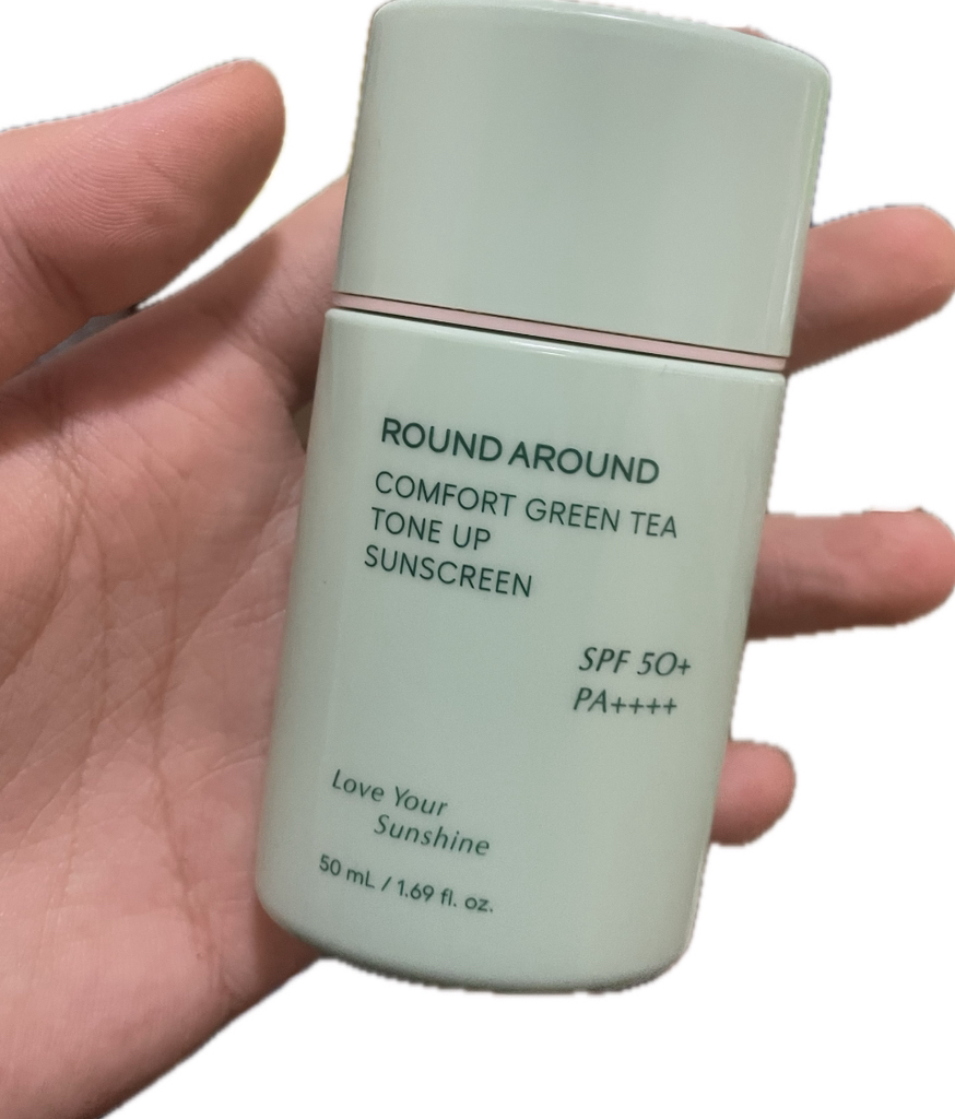 라운드어라운드 (ROUNDAROUND) 컴포트 그린티 톤업 선크림 [SPF50+/PA++++] review image