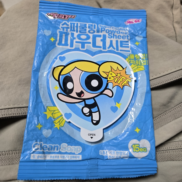 미스사사 (Ms.44) 파워퍼프걸 에디션 슈퍼 쿨링 파우더 시트 [클린솝] review image
