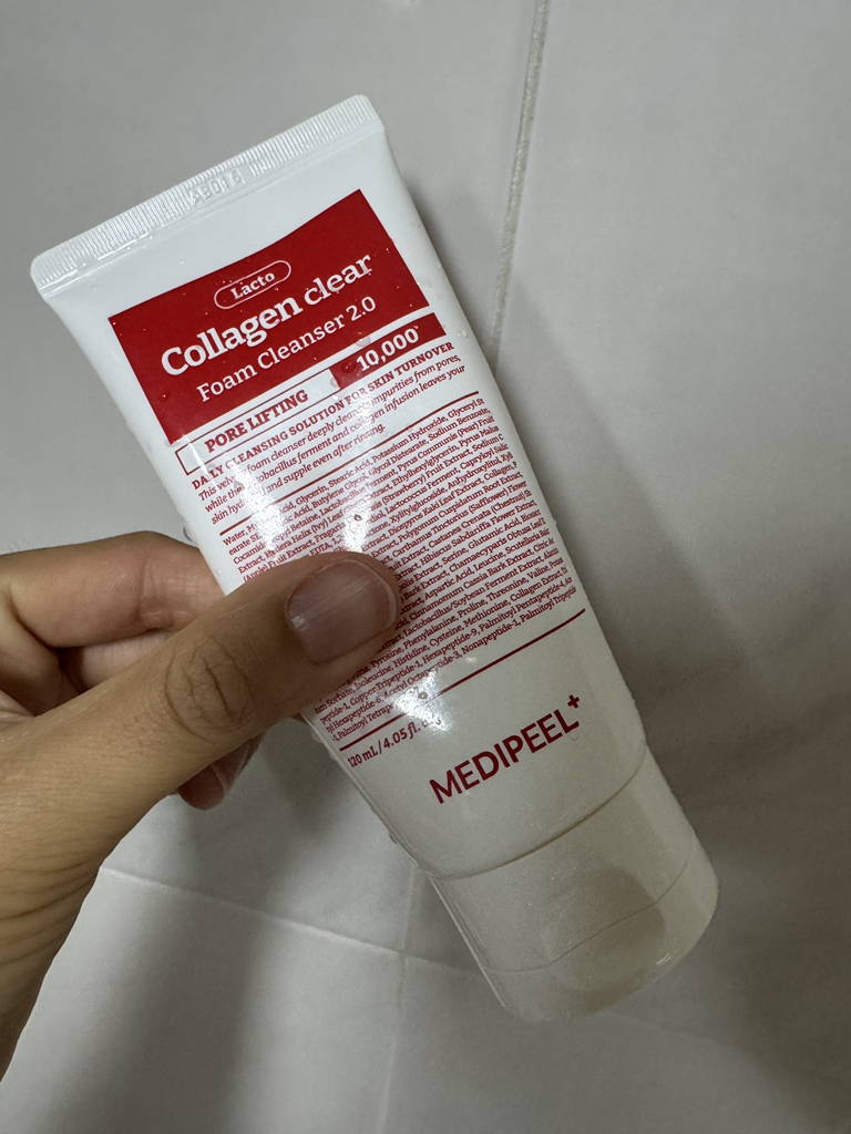 红色乳酸胶原蛋白清洁剂2.0的真实用户使用照片