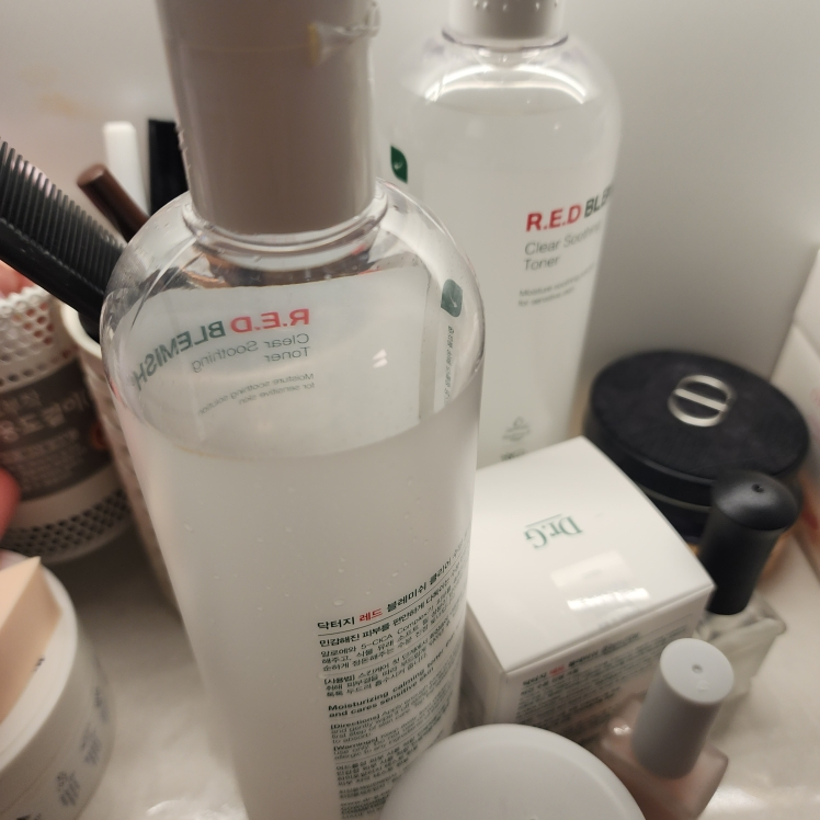 红色痘印清洁舒缓爽肤水的真实用户使用照片