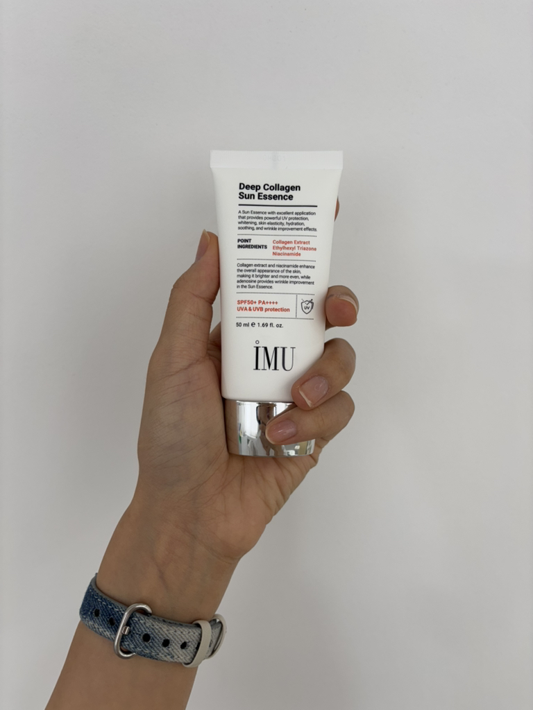 IMU (아이엠유) 딥 콜라겐 선 에센스 [SPF50+/PA++++] review image