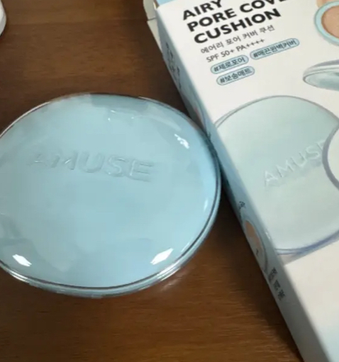 어뮤즈 (AMUSE) 에어리 포어 커버 쿠션 [SPF50+/PA++++] [01 에어리] review image