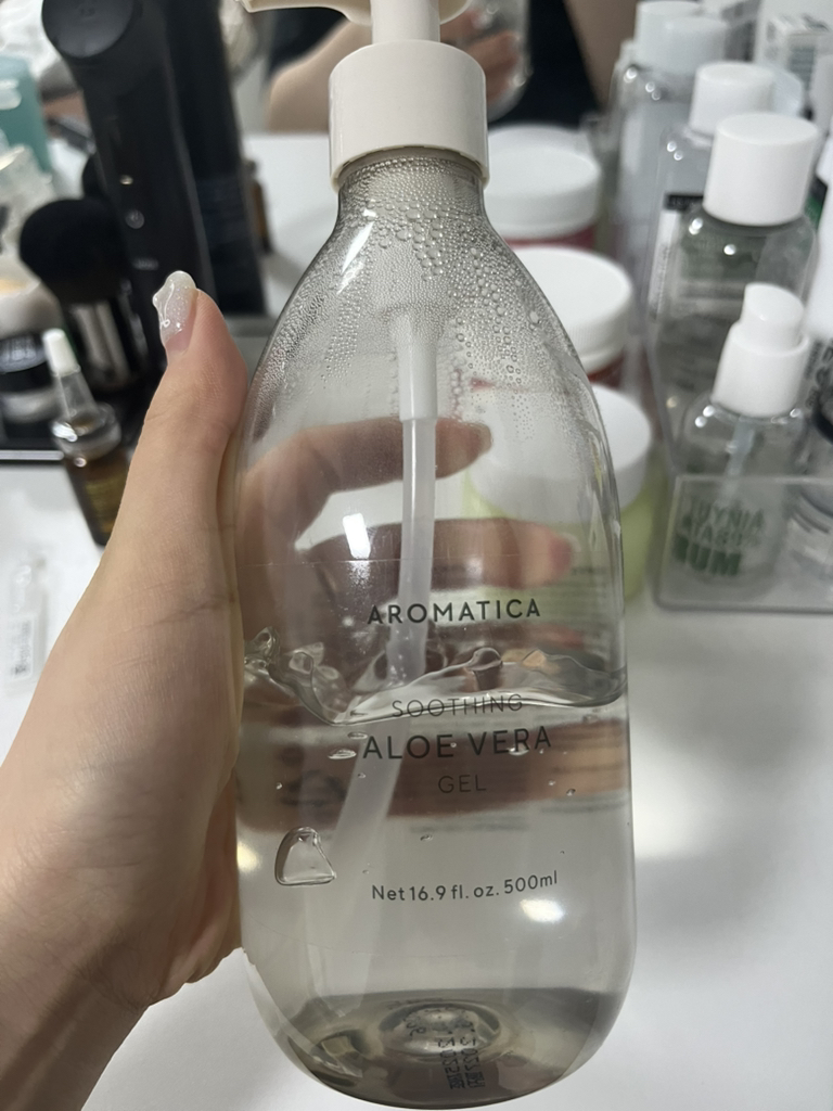 舒缓芦荟凝胶的真实用户使用照片