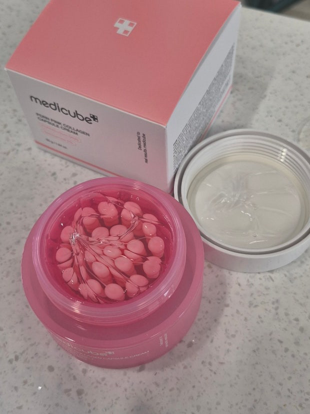 PDRN 粉红色胶原蛋白胶囊霜的真实用户使用照片