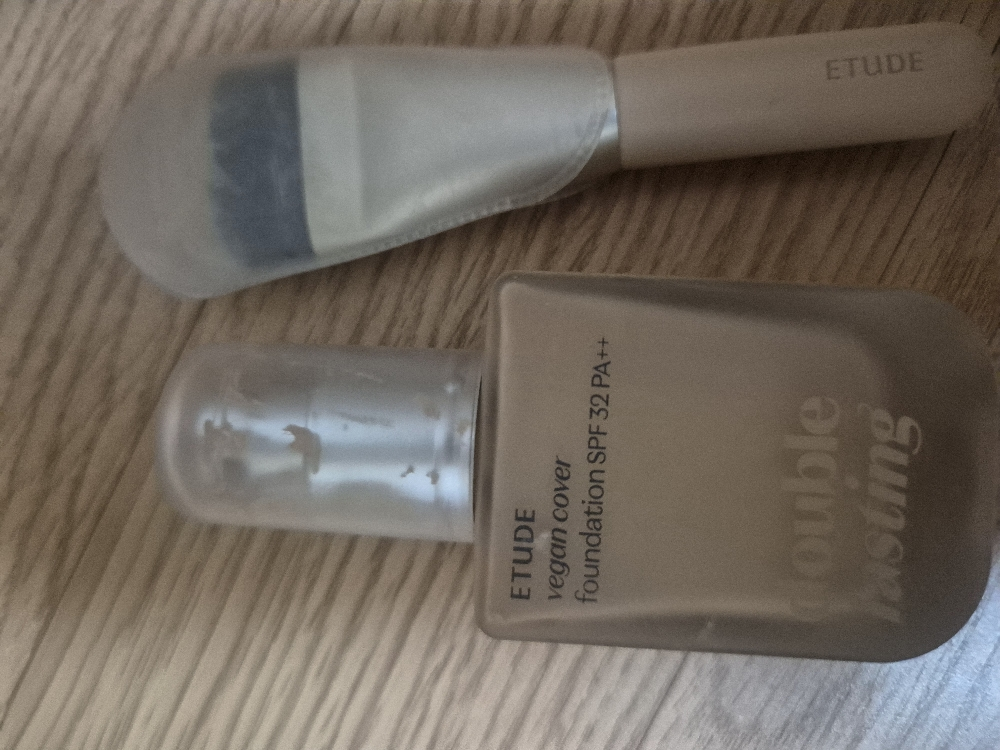 ETUDE 双重遮瑕植物性粉底液 [SPF32/PA++] [21N1 中性米色] common.review image