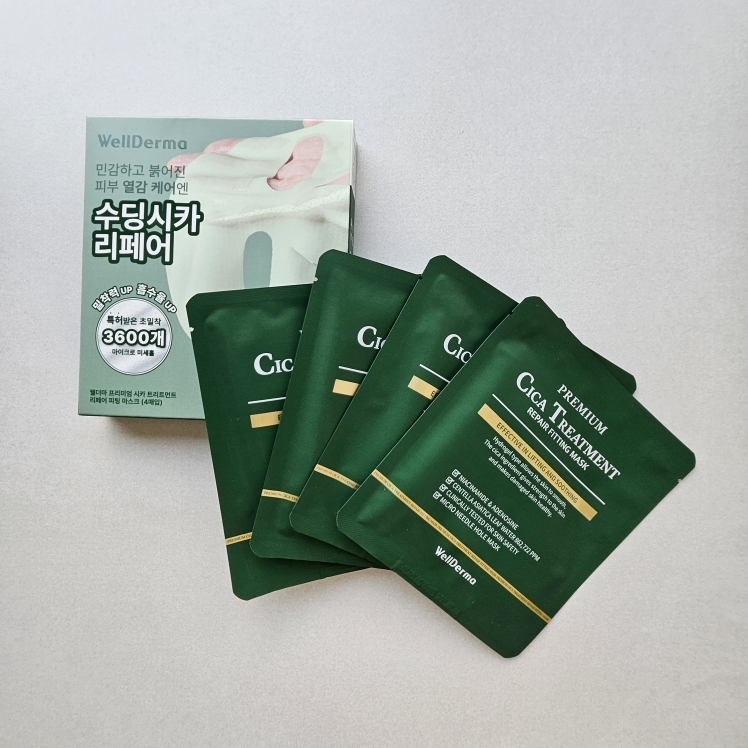웰더마 (WellDerma) 프리미엄 시카 트리트먼트 리페어 피팅 마스크팩 review image