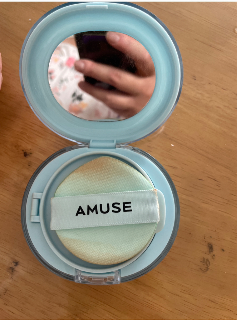 어뮤즈 (AMUSE) 에어리 포어 커버 쿠션 [SPF50+/PA++++] [02 헬시] review image