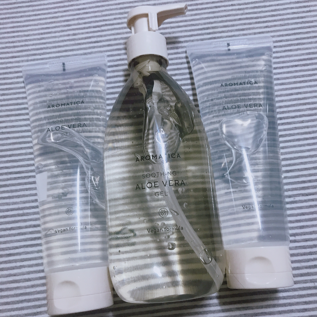 舒缓芦荟凝胶的真实用户使用照片