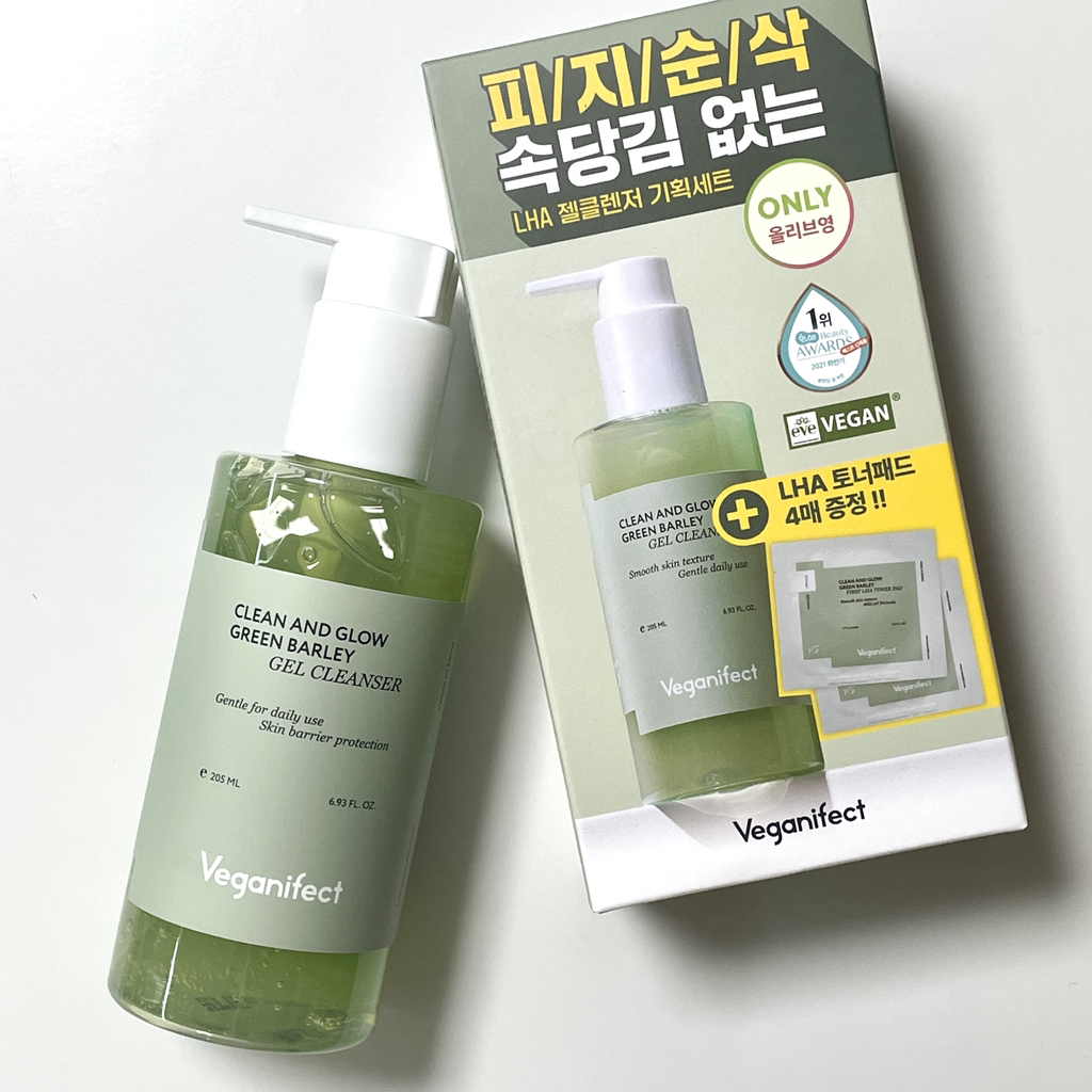 비건이펙트 (VEGANIFECT) 클린 앤 글로우 청보리 LHA 젤 클렌저 review image