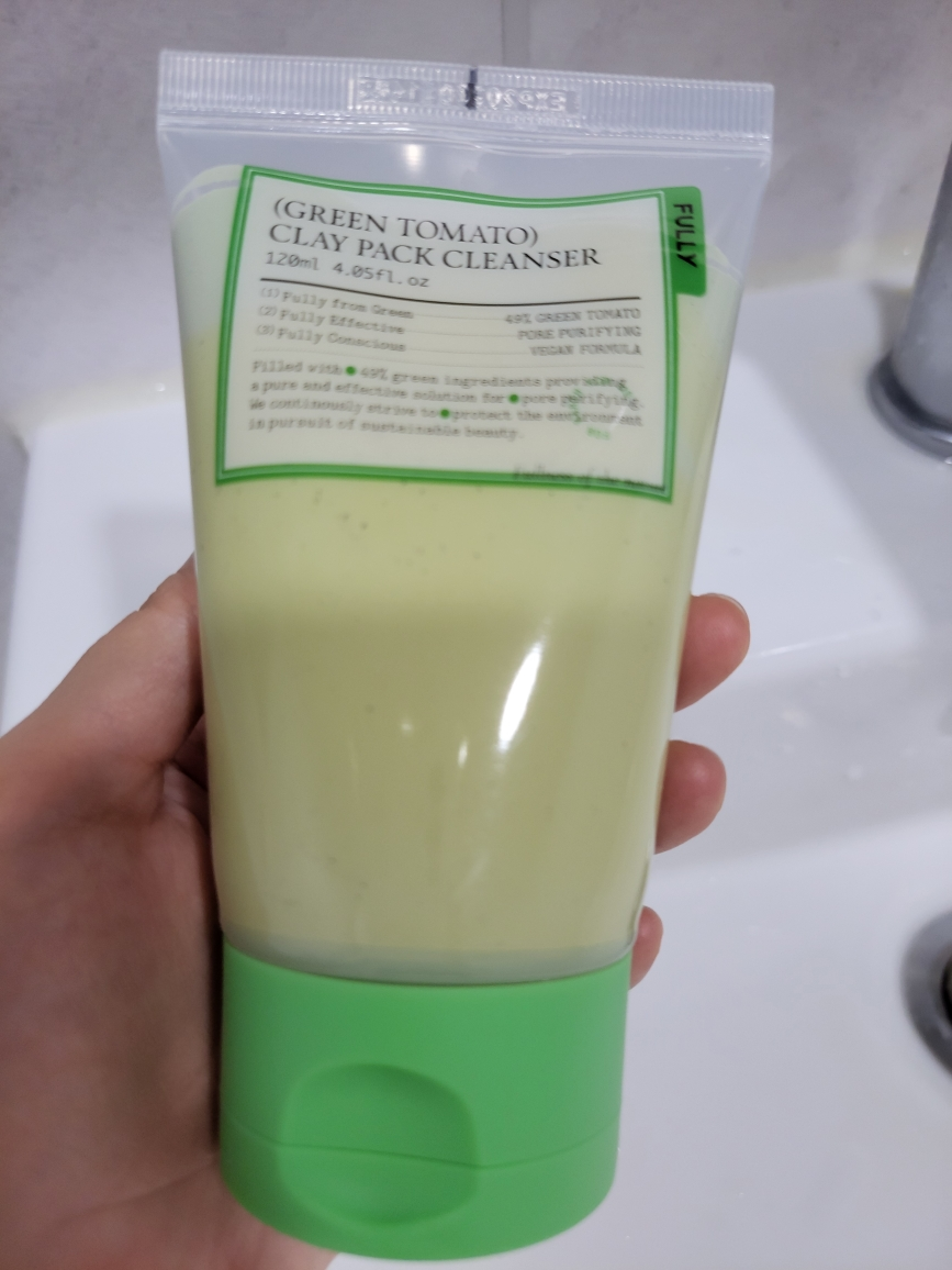 绿色番茄泥浆洁面膏的真实用户使用照片