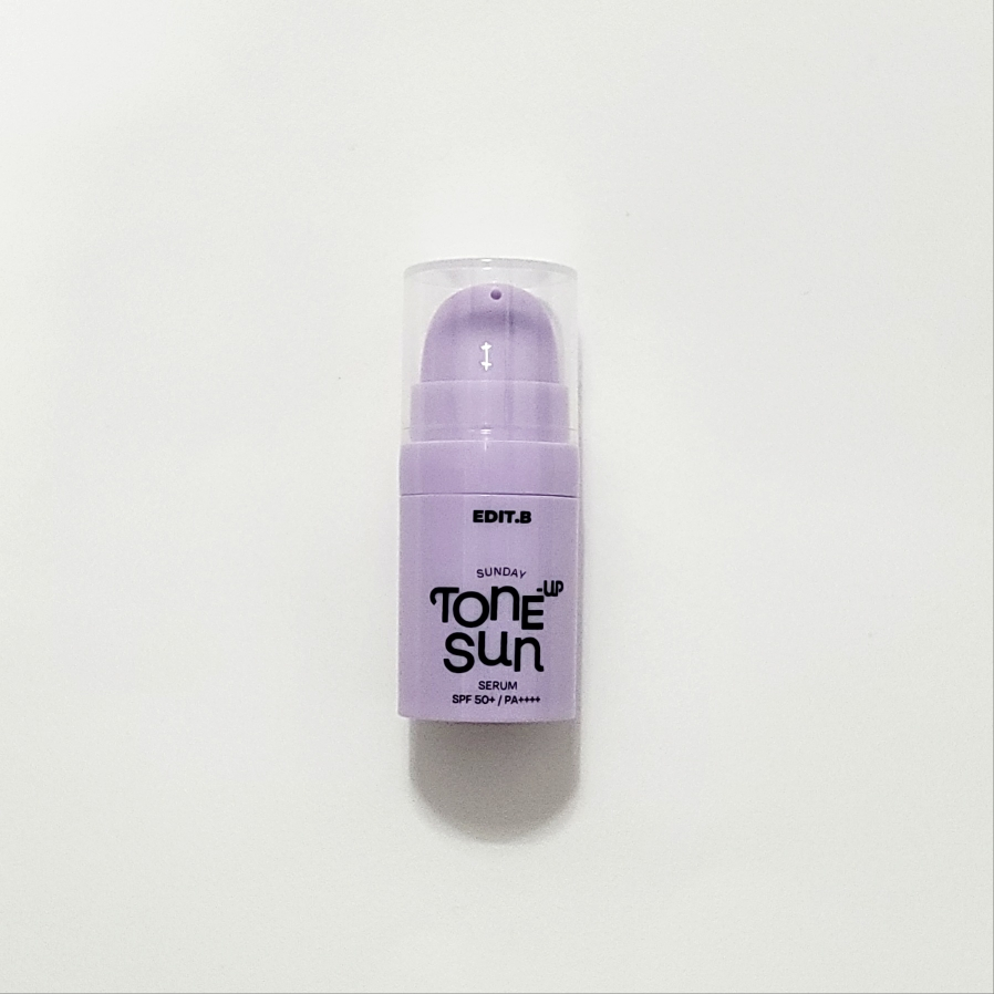 에딧비 (EDIT.B) 선데이 선세럼  [SPF50+/PA++++] [톤업/보라] review image