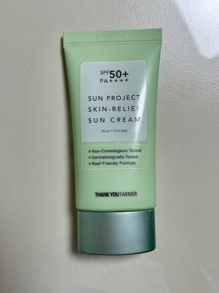 땡큐파머 (THANKYOUFARMER) 선 프로젝트 스킨 릴리프 선 크림 [SPF50+/PA++++] review image