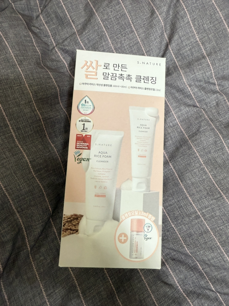 에스네이처 (S.NATURE) 아쿠아 라이스 약산성 클렌징폼 review image